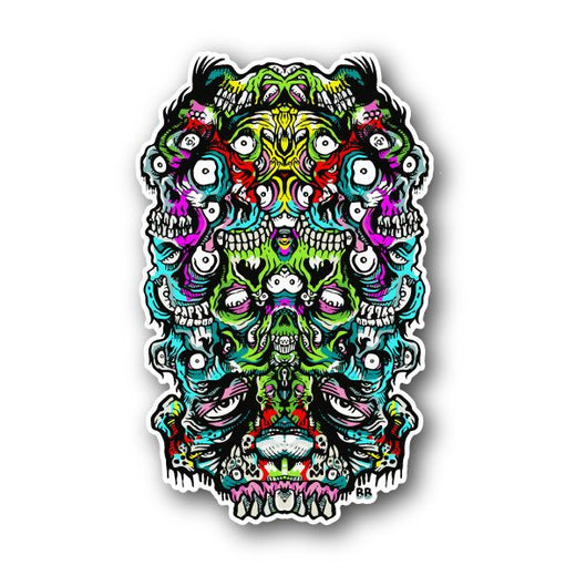Scary Skull Vinyl Sticker 003