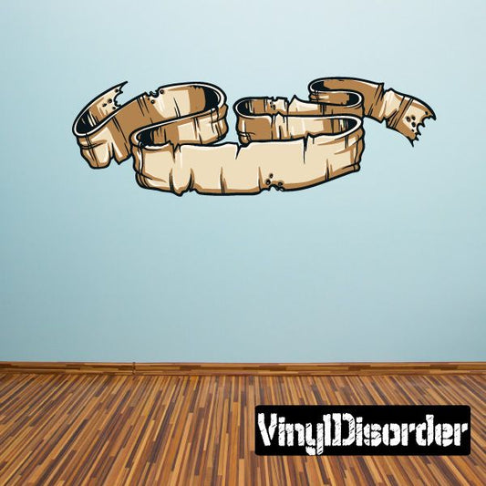 Image of Billowing Tattered Scroll Decal