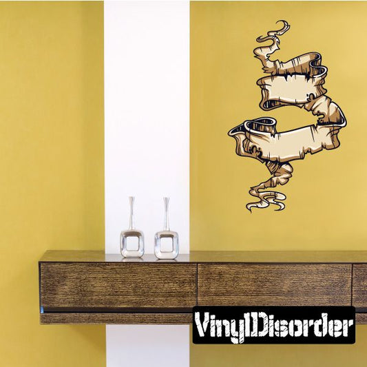 Image of Vertical Flowing Scroll Decal