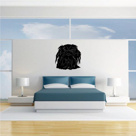 Image of Shaggy Pekingese Decal