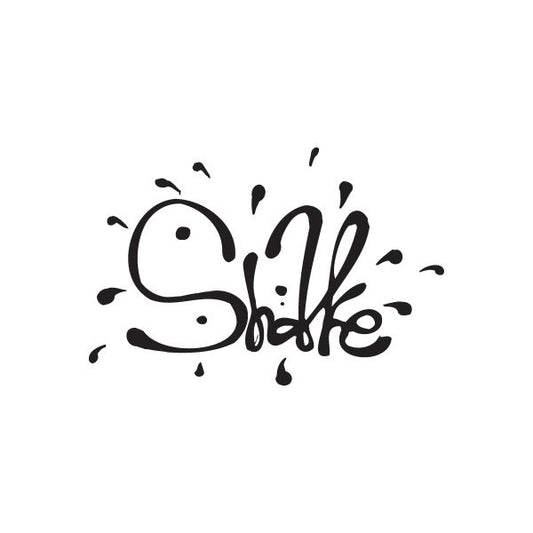Graffiti decal with black “Shake” lettering and paint splatter accents