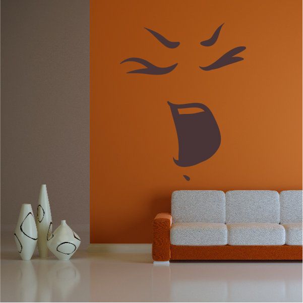 Image of Shouting Face Expression Wall Decal - Vinyl Decal - Car Decal - Idcolor079