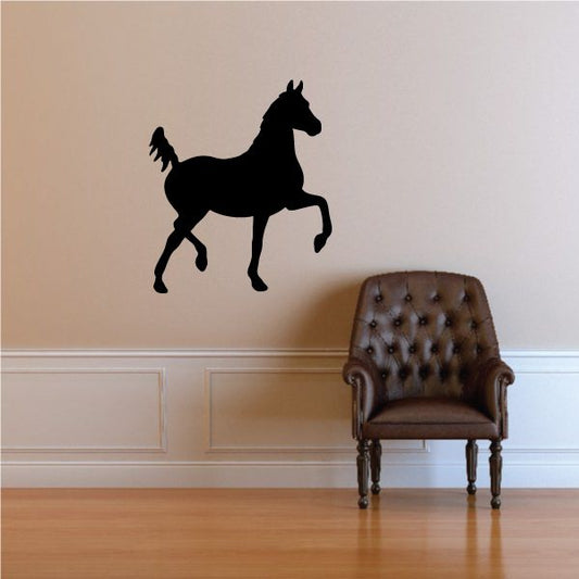Walking horse silhouette wall decal, black horse graphic