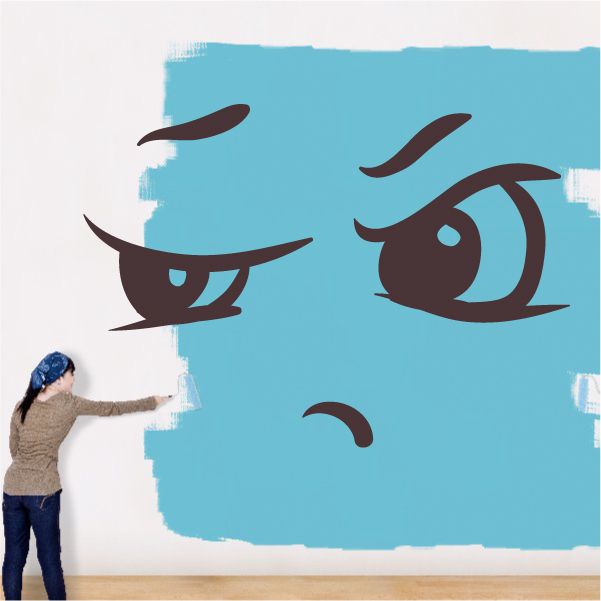 Image of Shut Tight Face Expression Wall Decal - Vinyl Decal - Car Decal - Idcolor087
