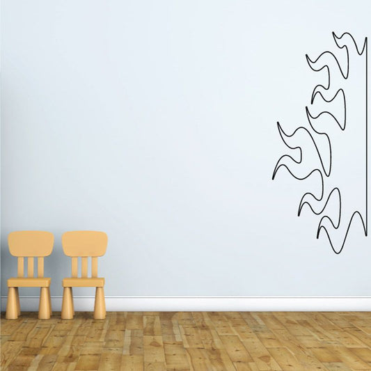 Image of Side Flat Ghost Flames Car Decal - Vinyl Decal - Wall Decal - CF479