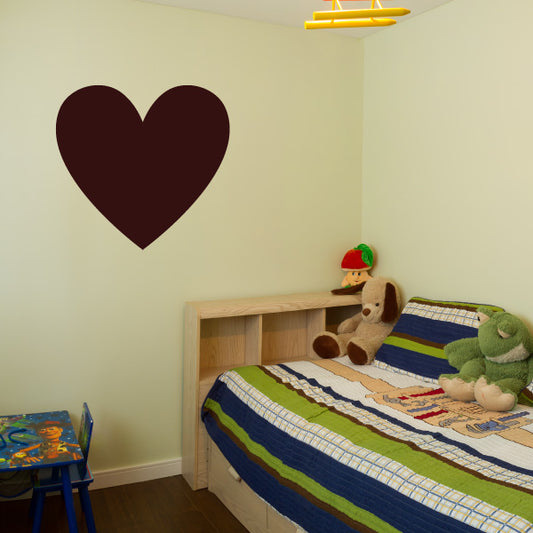 Dark maroon heart wall decal