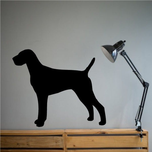 Black Hungarian Vizsla dog decal silhouette