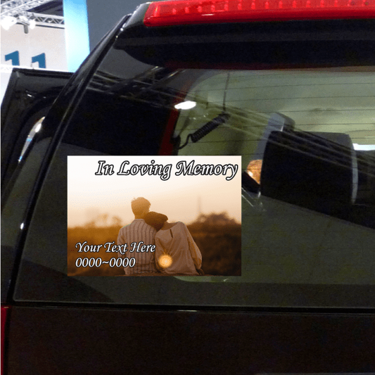 Image of Sitting Couple In Loving Memory Custom Sticker