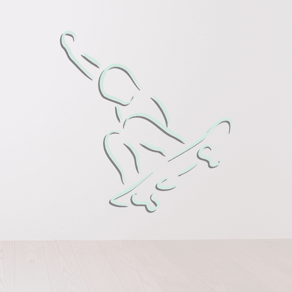 Image of Skateboarding Wall Decal - Vinyl Sticker - Car Sticker - Die Cut Sticker - CDSCOLOR014
