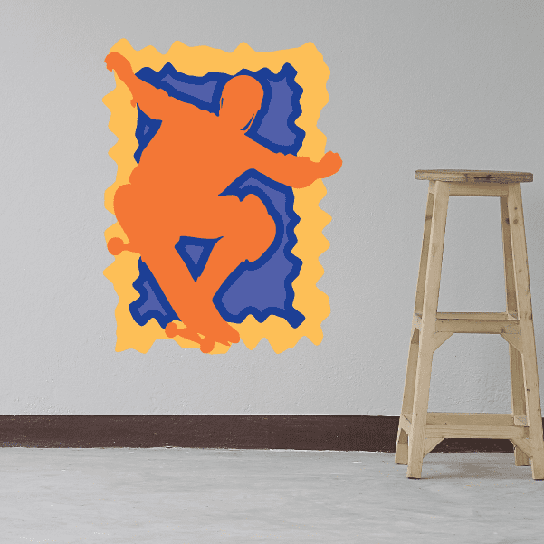 Image of Skateboarding Wall Decal - Vinyl Sticker - Car Sticker - Die Cut Sticker - CDSCOLOR042