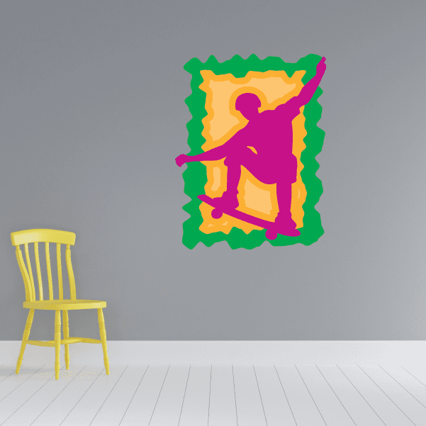 Image of Skateboarding Wall Decal - Vinyl Sticker - Car Sticker - Die Cut Sticker - CDSCOLOR044
