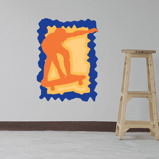 Image of Skateboarding Wall Decal - Vinyl Sticker - Car Sticker - Die Cut Sticker - CDSCOLOR045