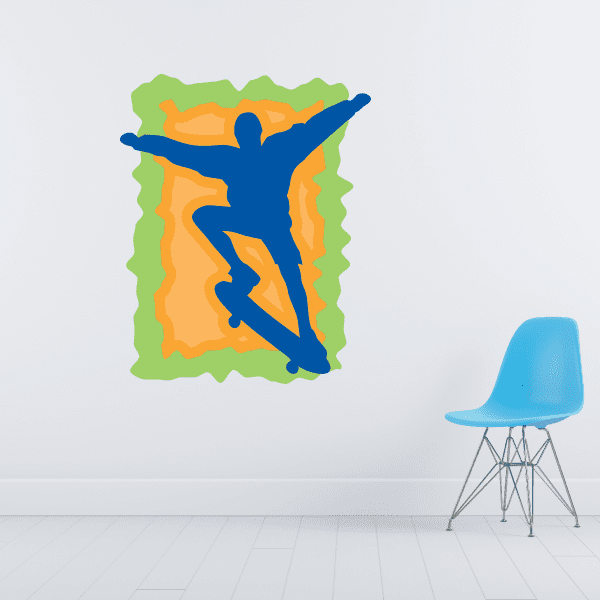 Image of Skateboarding Wall Decal - Vinyl Sticker - Car Sticker - Die Cut Sticker - CDSCOLOR047
