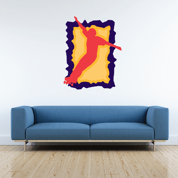 Image of Skateboarding Wall Decal - Vinyl Sticker - Car Sticker - Die Cut Sticker - CDSCOLOR048