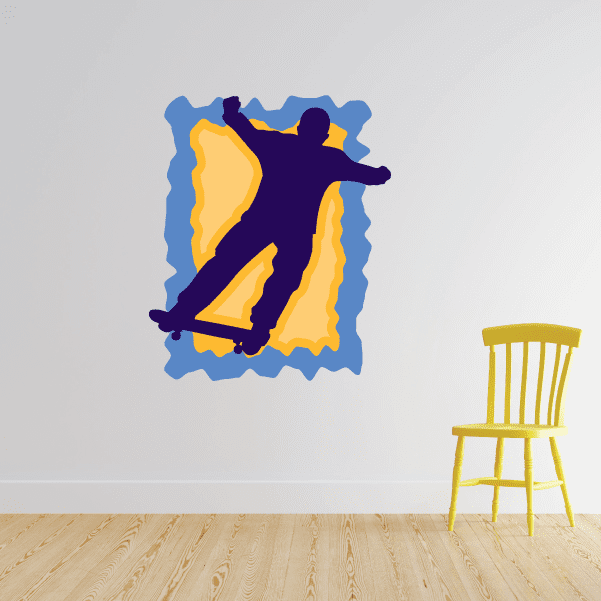 Image of Skateboarding Wall Decal - Vinyl Sticker - Car Sticker - Die Cut Sticker - CDSCOLOR049