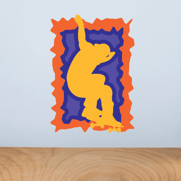 Image of Skateboarding Wall Decal - Vinyl Sticker - Car Sticker - Die Cut Sticker - CDSCOLOR050