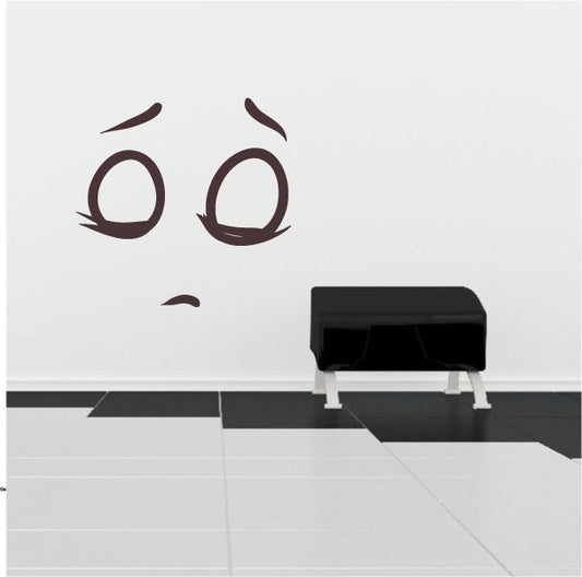 Image of Sleepy Face Expression Wall Decal - Vinyl Decal - Car Decal - Idcolor086