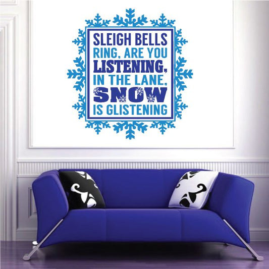 Image of Sleigh Bells Rings Are You Listening Quote Printed Decal