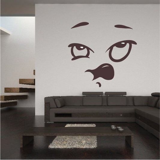 Image of Sneezing Face Expression Wall Decal - Vinyl Decal - Car Decal - Idcolor076