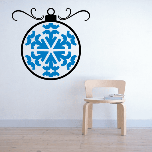 Image of Snow Flake Christmas Ornament Wall Decal - Vinyl Decal - Car Decal - Vdcolor001
