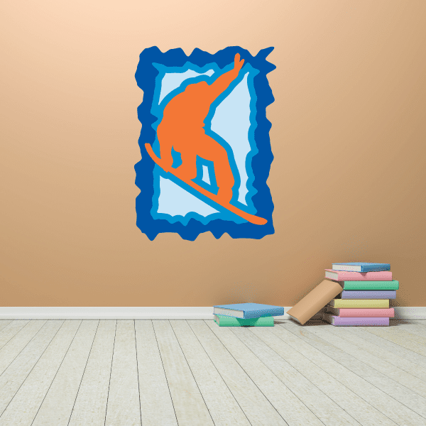 Image of Snowboarding Wall Decal - Vinyl Sticker - Car Sticker - Die Cut Sticker - CDSCOLOR021