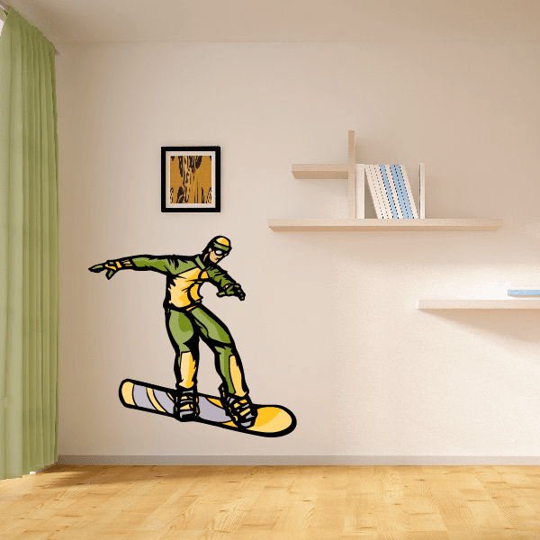 Image of Snowboarding Wall Decal - Vinyl Sticker - Car Sticker - Die Cut Sticker - CDSCOLOR029