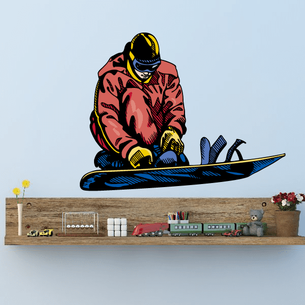Image of Snowboarding Wall Decal - Vinyl Sticker - Car Sticker - Die Cut Sticker - CDSCOLOR041