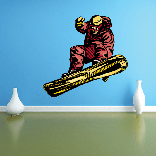 Image of Snowboarding Wall Decal - Vinyl Sticker - Car Sticker - Die Cut Sticker - CDSCOLOR042
