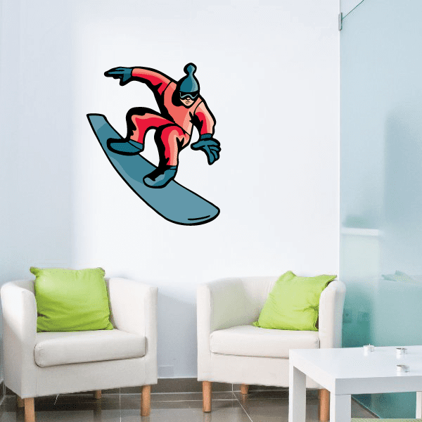 Image of Snowboarding Wall Decal - Vinyl Sticker - Car Sticker - Die Cut Sticker - CDSCOLOR050