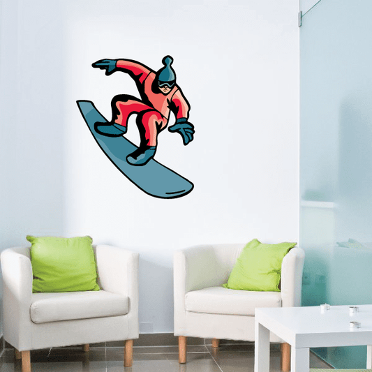 Image of Snowboarding Wall Decal - Vinyl Sticker - Car Sticker - Die Cut Sticker - CDSCOLOR050