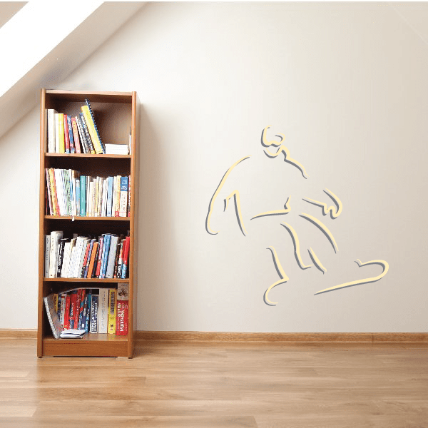 Image of Snowboarding Wall Decal - Vinyl Sticker - Car Sticker - Die Cut Sticker - CDSCOLOR063