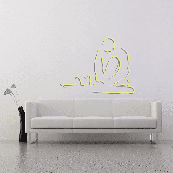 Image of Snowboarding Wall Decal - Vinyl Sticker - Car Sticker - Die Cut Sticker - CDSCOLOR068