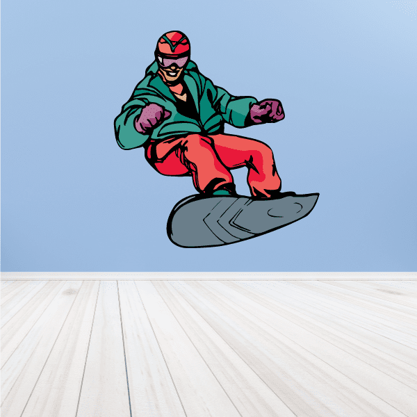 Image of Snowboarding Wall Decal - Vinyl Sticker - Car Sticker - Die Cut Sticker - CDSCOLOR085
