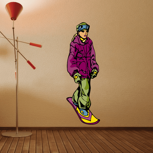 Image of Snowboarding Wall Decal - Vinyl Sticker - Car Sticker - Die Cut Sticker - CDSCOLOR087