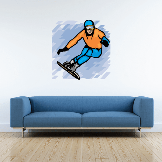 Image of Snowboarding Wall Decal - Vinyl Sticker - Car Sticker - Die Cut Sticker - SMcolor004