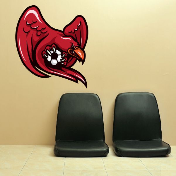Image of Soccer Mascot Wall Decal - Vinyl Car Sticker - Uscolor001