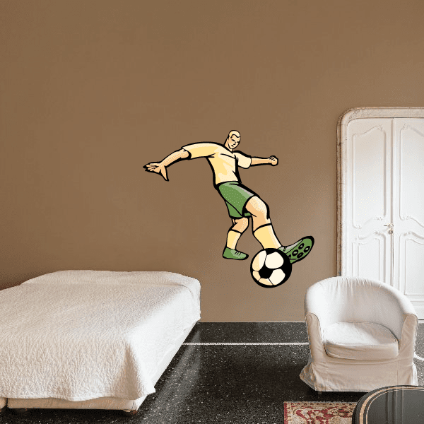 Image of Soccer Wall Decal - Vinyl Sticker - Car Sticker - Die Cut Sticker - CDSCOLOR100