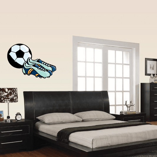 Image of Soccer Wall Decal - Vinyl Sticker - Car Sticker - Die Cut Sticker - CDSCOLOR117