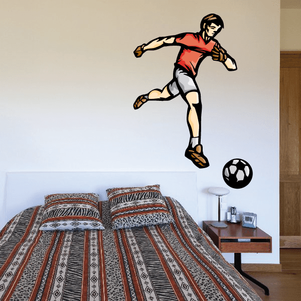 Image of Soccer Wall Decal - Vinyl Sticker - Car Sticker - Die Cut Sticker - CDSCOLOR133