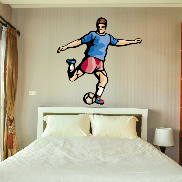Image of Soccer Wall Decal - Vinyl Sticker - Car Sticker - Die Cut Sticker - CDSCOLOR135
