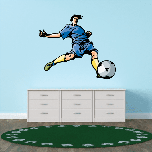 Image of Soccer Wall Decal - Vinyl Sticker - Car Sticker - Die Cut Sticker - CDSCOLOR159