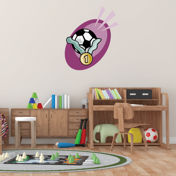 Image of Soccer Wall Decal - Vinyl Sticker - Car Sticker - Die Cut Sticker - CDSCOLOR171