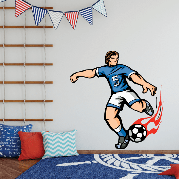 Image of Soccer Wall Decal - Vinyl Sticker - Car Sticker - Die Cut Sticker - CDSCOLOR174