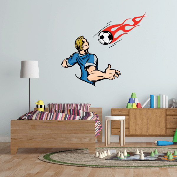 Image of Soccer Wall Decal - Vinyl Sticker - Car Sticker - Die Cut Sticker - CDSCOLOR177