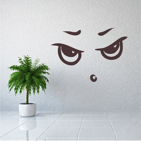 Image of Sour Face Expression Wall Decal - Vinyl Decal - Car Decal - Idcolor077