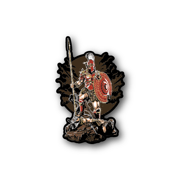 Spartan Warrior Vinyl Sticker weather-resistant vinyl sticker by VinylDisorder
