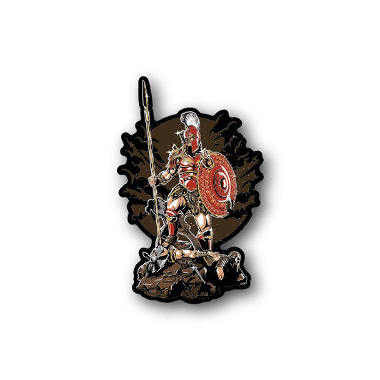 Spartan Warrior Vinyl Sticker weather-resistant vinyl sticker by VinylDisorder