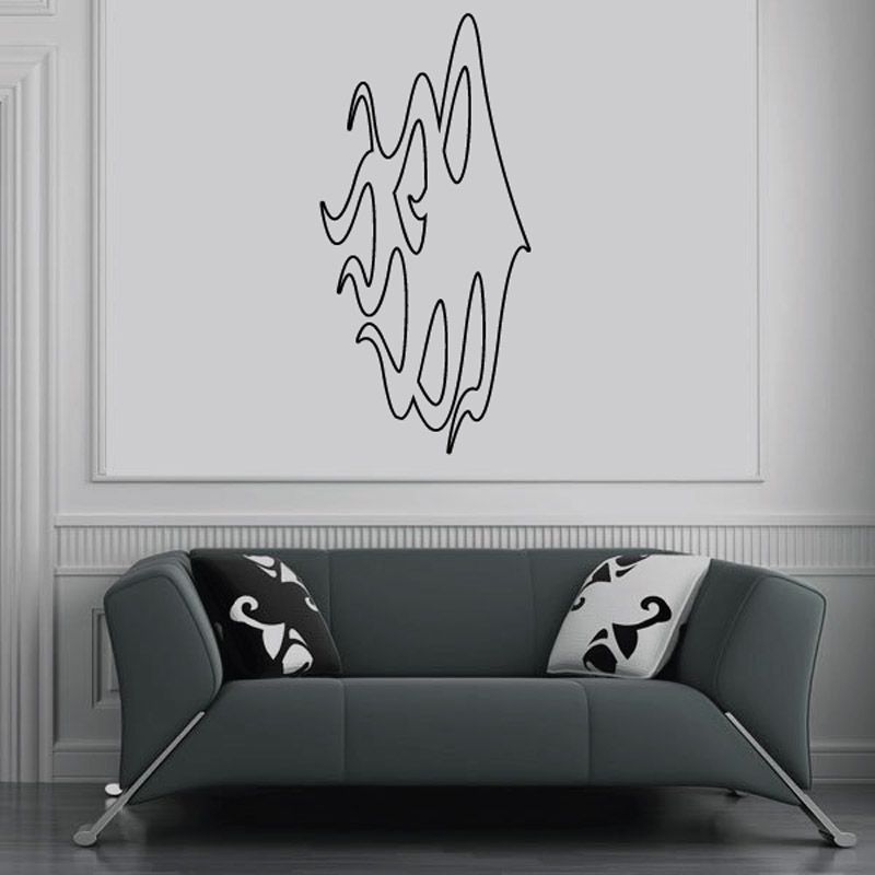 Image of Spike Fireball Ghost Flames Car Decal - Vinyl Decal - Wall Decal - CF467