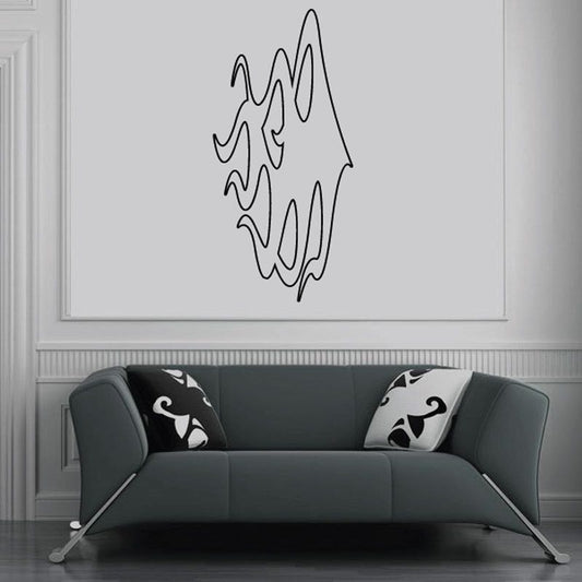 Image of Spike Fireball Ghost Flames Car Decal - Vinyl Decal - Wall Decal - CF467