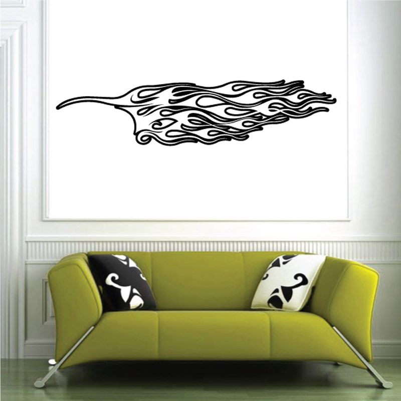 Image of Spike Ghost Flames Car Decal - Vinyl Decal - Wall Decal - CF166